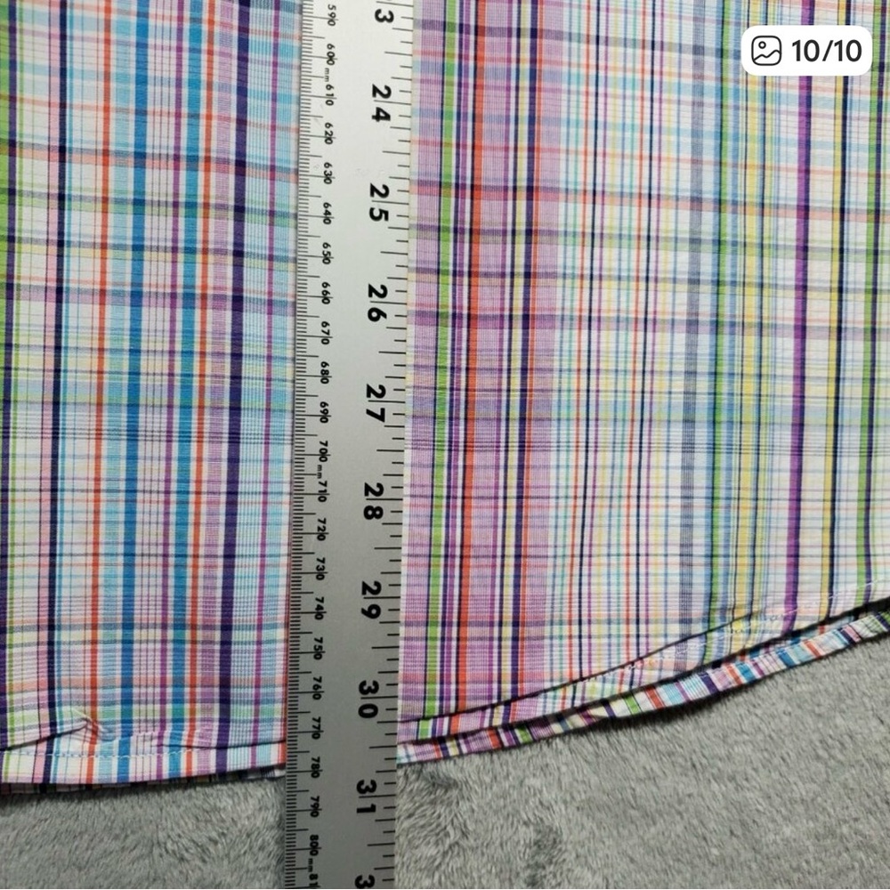 Tallia Multicolor Plaid Button-Up Shirt – Vibrant & Stylish Sz XL - Picture 10 of 10